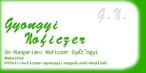 gyongyi noficzer business card